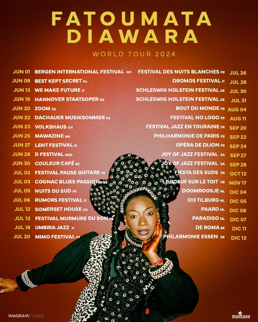 Fatoumata Diawara is hitting the road again with her World Tour 2024!